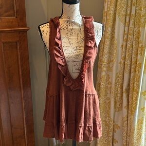 Free People Sleeveless Ruffle Top